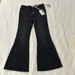 Jessica Simpson girls size 12 youth kids black Claire pants NWT jean bell bottom